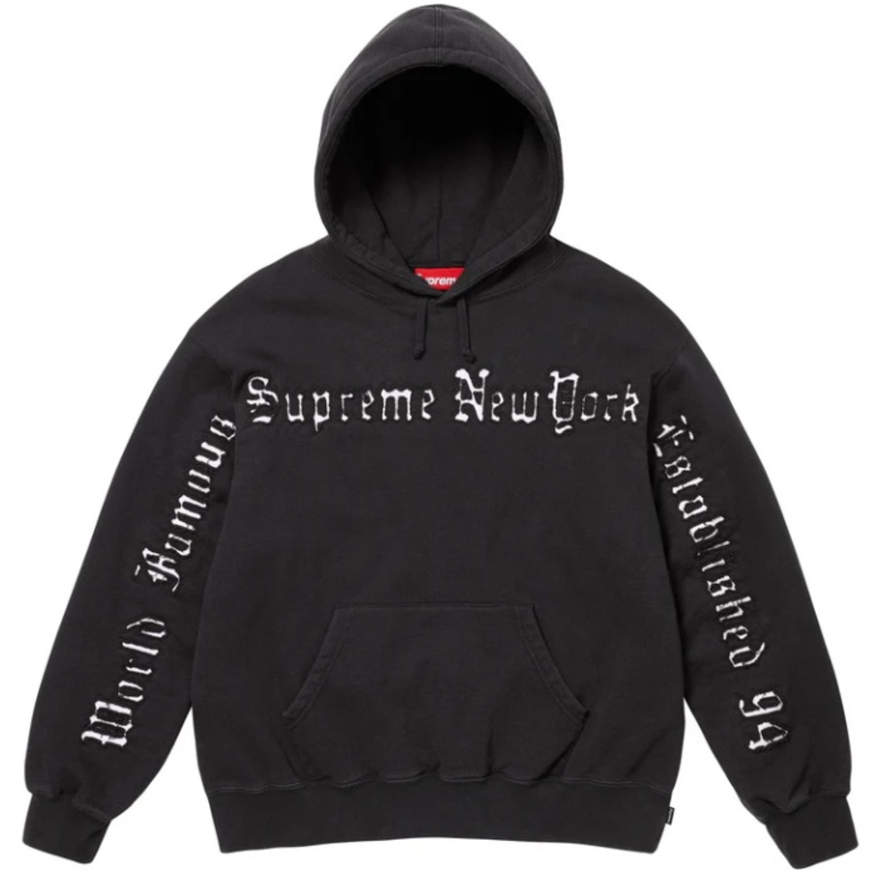 Supreme Cutout Hooded Sweatshirt “Black” XXL